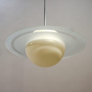 1930's art deco saturnus lamp in glass. Saturnuslampa Wigerdals