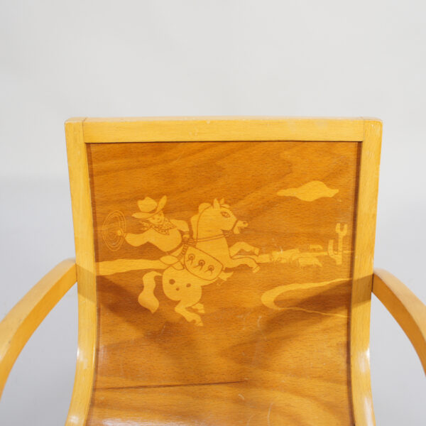 Childrens rocking chair Cowboy decoration Barn gungstol