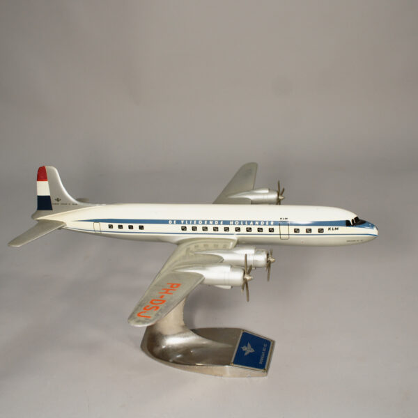 Aircraft model in aluminium. Raise up. Douglas DC-8 KLM. Flygplansmodell Wigerdals Värld
