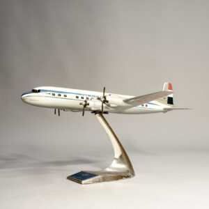 Aircraft model in aluminium. Raise up. Douglas DC-8 KLM. Flygplansmodell Wigerdal