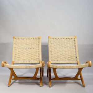 Folding chair seats in rope yugoslavia. Fällstolar med repsits Wigerdals