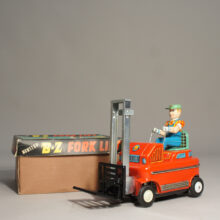 1960's japanese tin toy B-Z Fork Lift by Masudaya Modern toys