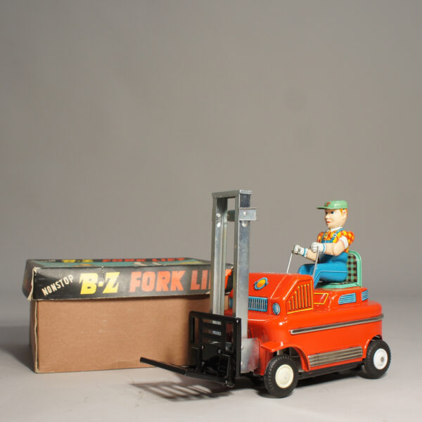 1960's japanese tin toy B-Z Fork Lift by Masudaya Modern toys