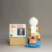 1960's japanese space toy by Masudaya "Space scooter" Mint in box rymdleksak Wigerdals