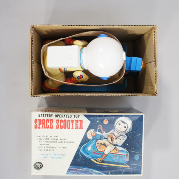 1960's japanese space toy by Masudaya "Space scooter" Mint in box rymdleksak wigerdals