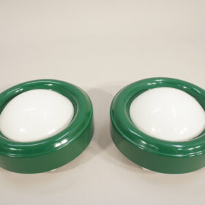 A pair of 1960's wall lamps in metal and plastic Vägglampor 1970 Wigerdals