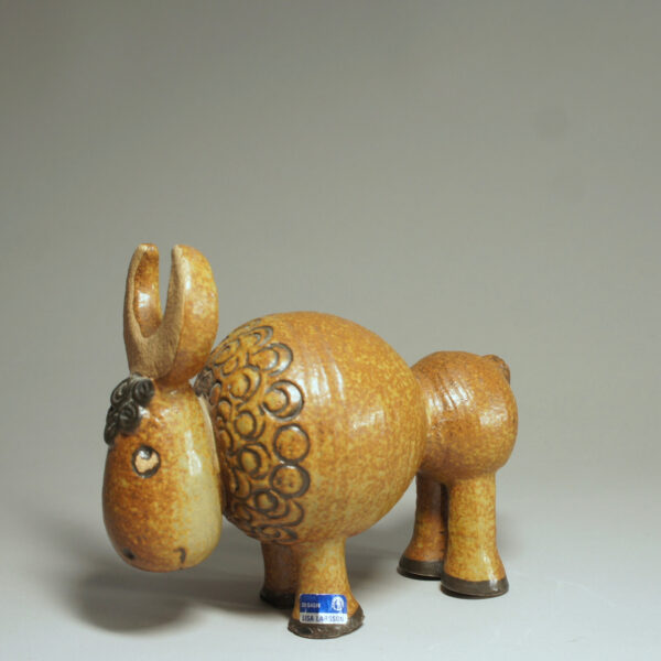 Lisa Larson for Gustavsberg, Sweden. Bison i stoneware Bisonoxe Wigerdals buffel jura.