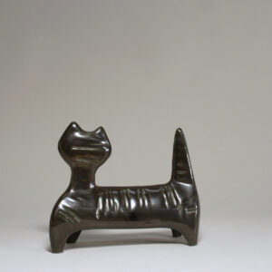 Lisa Larson for Gustavsberg, Sweden. Unique early prototype cat in ceramic. Prototyp katt Wigerdal