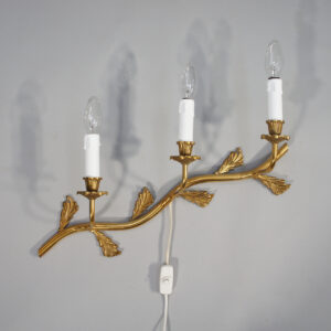 1950's wall lamp in brass. Vägglampa i mässing Wigerdals