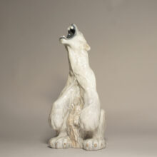 Polar bear in ceramic by Royal Copenhagen. Isbjörn i keramik Wigerdals