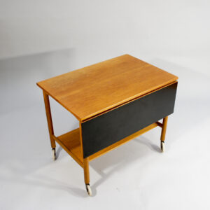 Serving trolley on wheels by Gemla Sweden in teak and laminate Serveringsvagn Wigerdals