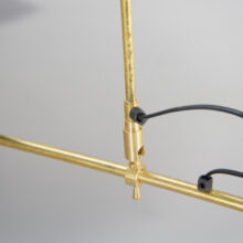 Ceiling lamp in brass and painted metal by Luci Srl, Parma Italy. "Bamboo" Wigerdals värld