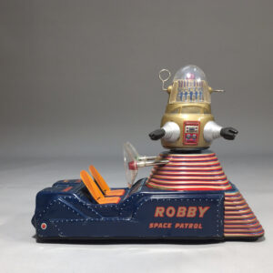 Robby space patrol. Vintage toy robot By Nomura, Japan. Antik leksaksrobot. Wigerdals.