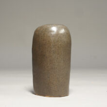 Sculpture in stonware of womans face by Åke Holm, Sweden.