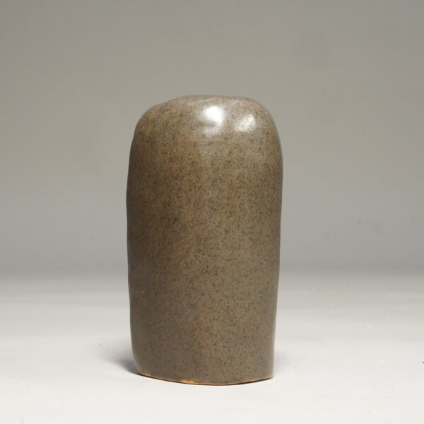 Sculpture in stonware of womans face by Åke Holm, Sweden.