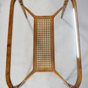 Table in birch with glass top 1910-20's. Swedish grace. Bord i björd med glasskiva 1920-tal wigerdal.com