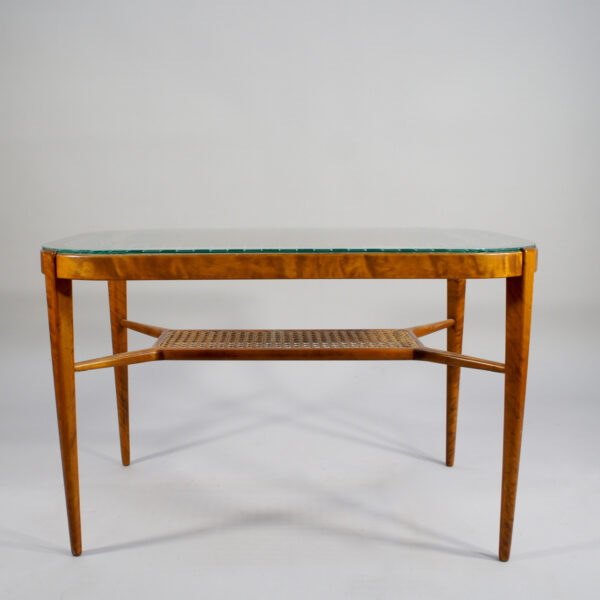 Table in birch with glass top 1910-20's. Swedish grace. Bord i björk med glasskiva wigerdal.com