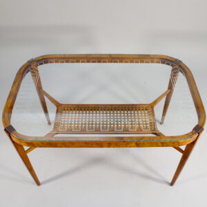Table in birch with glass top 1910-20's. Swedish grace. Bord i björk med glasskiva 1910-talet wigerdal.com