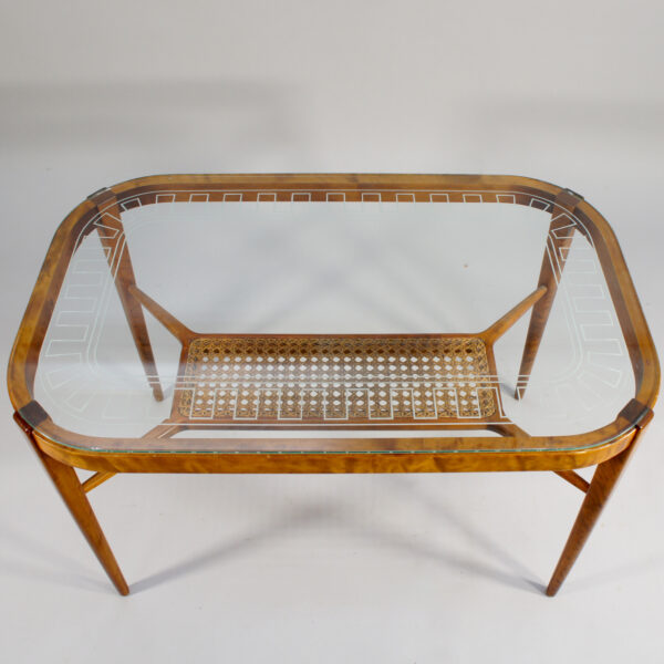 Table in birch with glass top 1910-20's. Swedish grace. Bord i björk med glasskiva 1910-talet wigerdal.com