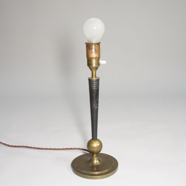 1970's table lamp in glass and metal. bordslampa art deco 1930tal