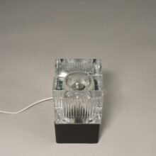 1970's table lamp in glass and metal.
