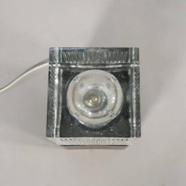 1970's table lamp in glass and metal. Bordslampa i glas och metall 70-tal. wigerdal.com