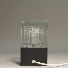1970's table lamp in glass and metal. Bordslampa i glas metall wigerdal wigerdal.com