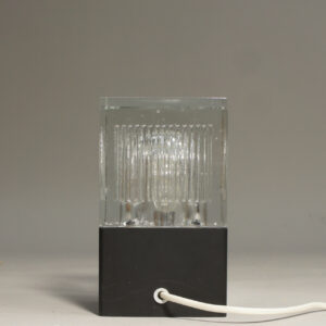1970's table lamp in glass and metal. Bordslampa i glas metall wigerdal wigerdal.com