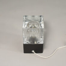 1970's table lamp in glass and metal. Bordslampa i glas och metall. wigerdal.com
