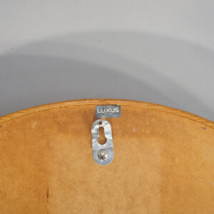 1960's round mirror in oak by Luxus, Sweden. Rund spegel i ek Wigerdal.