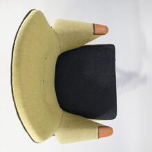 1950's new reupholstered danish easy chair with teak details. Fåtölj Danmark Wigerdal