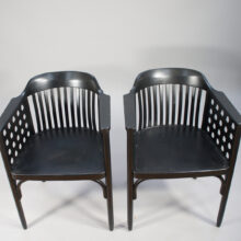 A pair of 1990's arm chairs by Adolf Krischanitz, Austria.