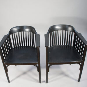 A pair of 1990's arm chairs by Adolf Krischanitz, Austria.