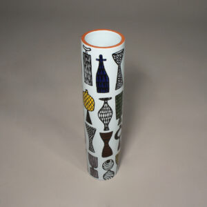 Stig Lindberg for Gustavsberg, Sweden. A cylinder vase in ceramic from the collection "Kavalkad".