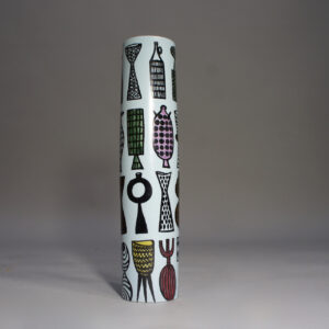 Stig Lindberg for Gustavsberg, Sweden. A cylinder vase in ceramic from the collection "Kavalkad".