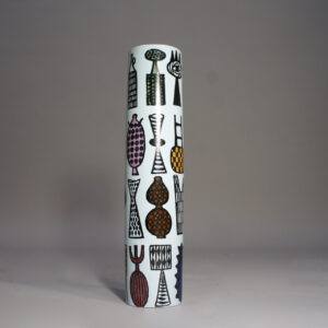 Stig Lindberg for Gustavsberg, Sweden. A cylinder vase in ceramic from the collection "Kavalkad".