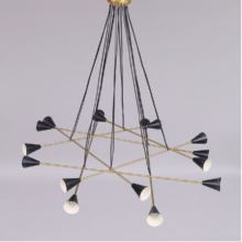 Luci Srl, Parma, Italien, "Intrigo Sputnik". Ceiling lamp with 16 lights.