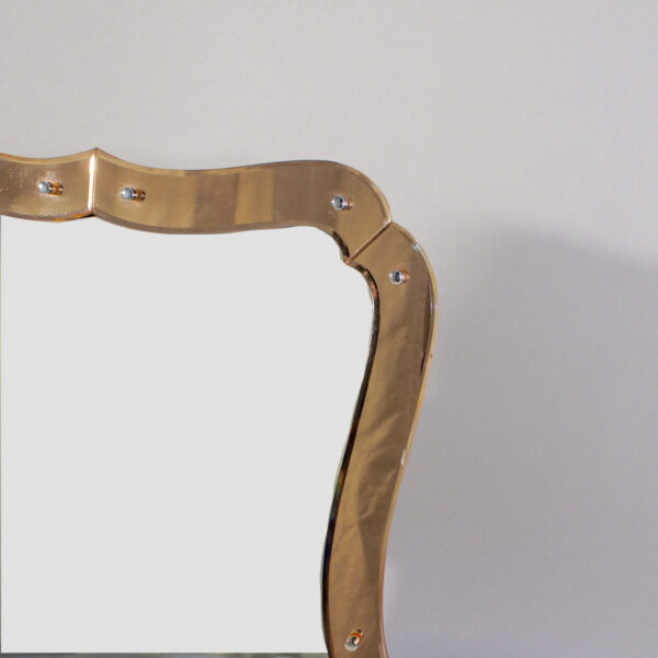 1950's italian mirror in glass