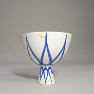 Stig Lindberg for Gustavsberg, Sweden. A bowl on foot in faience.