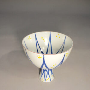 Stig Lindberg for Gustavsberg, Sweden. A bowl on foot in faience.