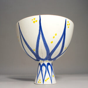 Stig Lindberg for Gustavsberg, Sweden. A bowl on foot in faience.