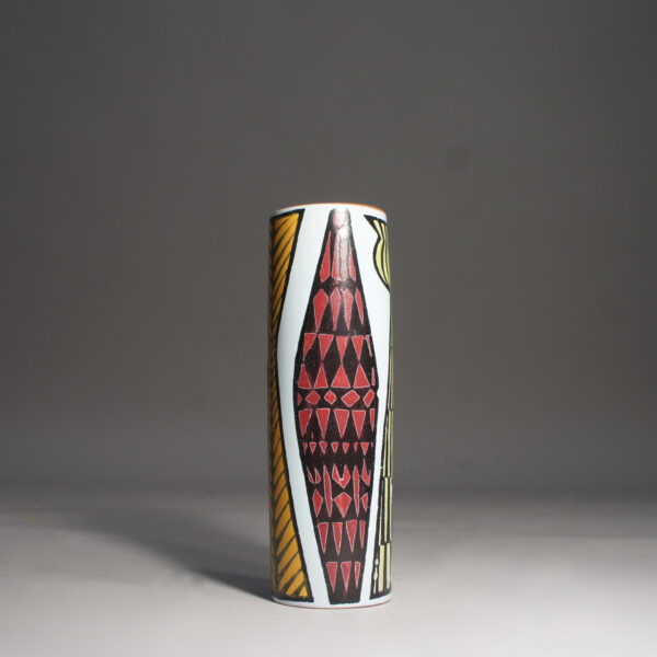 Stig Lindberg for Gustavsberg, Sweden. A cylinder vase in ceramic from the collection "Kavalkad".