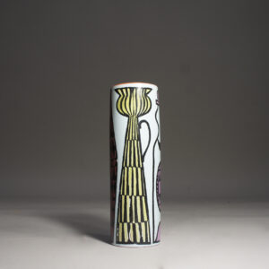 Stig Lindberg for Gustavsberg, Sweden. A cylinder vase in ceramic from the collection "Karneval".