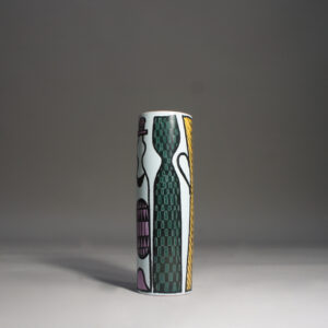 Stig Lindberg for Gustavsberg, Sweden. A cylinder vase in ceramic from the collection "Karneval".