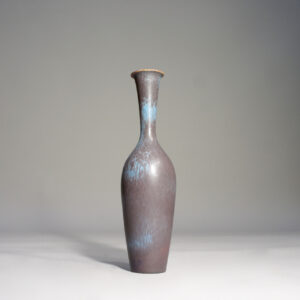 Vase in hare fur glaze with blue hare fur glaze by Gunnar Nylund for Rörstrand, Sweden.