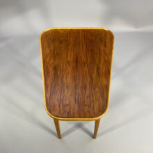 1940-50's side table in beech and walnut by Nordiska Kompaniet (NK), Sweden.