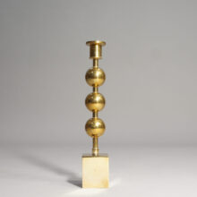 Sigurd Persson for Svenskt Tenn. "Tre Kulor". Signed candle stick in brass.