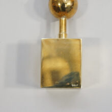 Sigurd Persson for Svenskt Tenn. "Tre Kulor". Signed candle stick in brass.