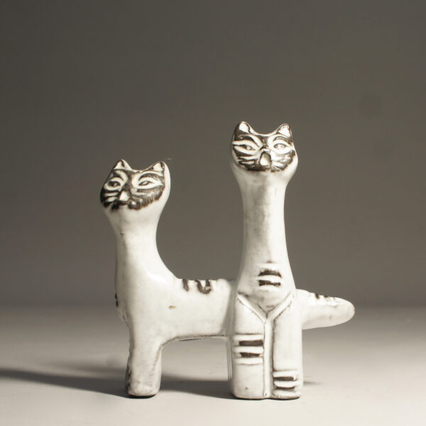 Cats in stoneware by Ester Wallin for Upsala Ekeby 1950's