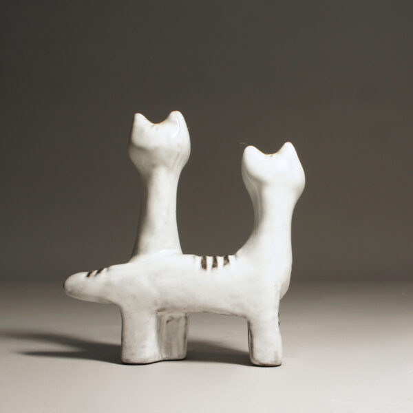 Cats in stoneware by Ester Wallin for Upsala Ekeby 1950's